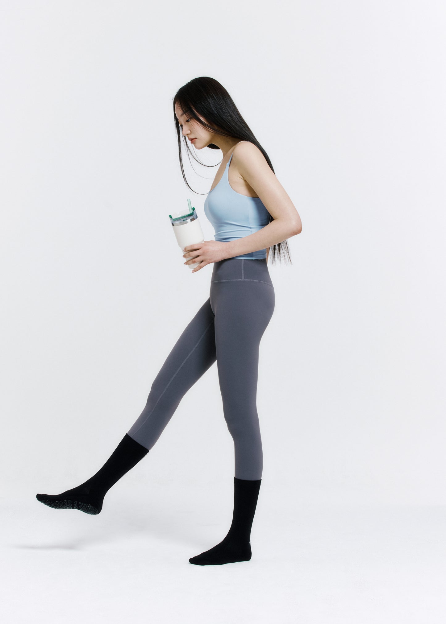 防滑輕薄中筒襪 ProGrip™ 黑色 (Middle Socks ProGrip Black)