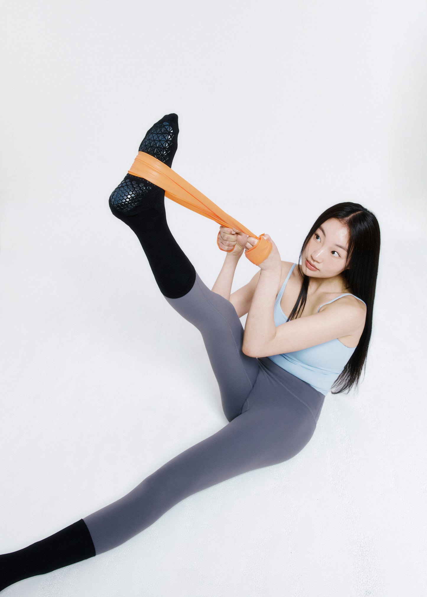 防滑輕薄中筒襪 ProGrip™ 黑色 (Middle Socks ProGrip Black)