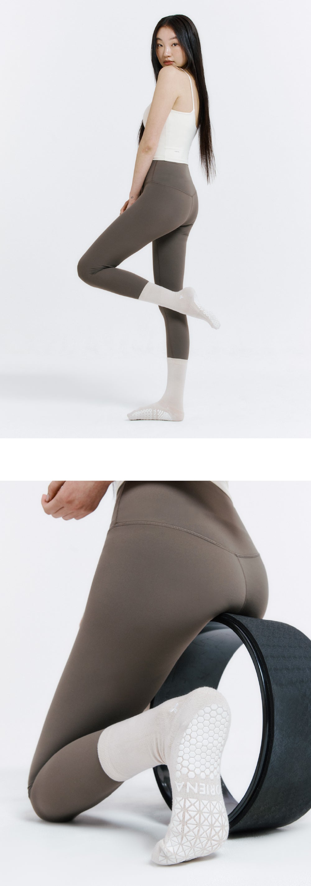 防滑輕薄中筒襪 ProGrip™ 米色 (Middle Socks ProGrip Beige)