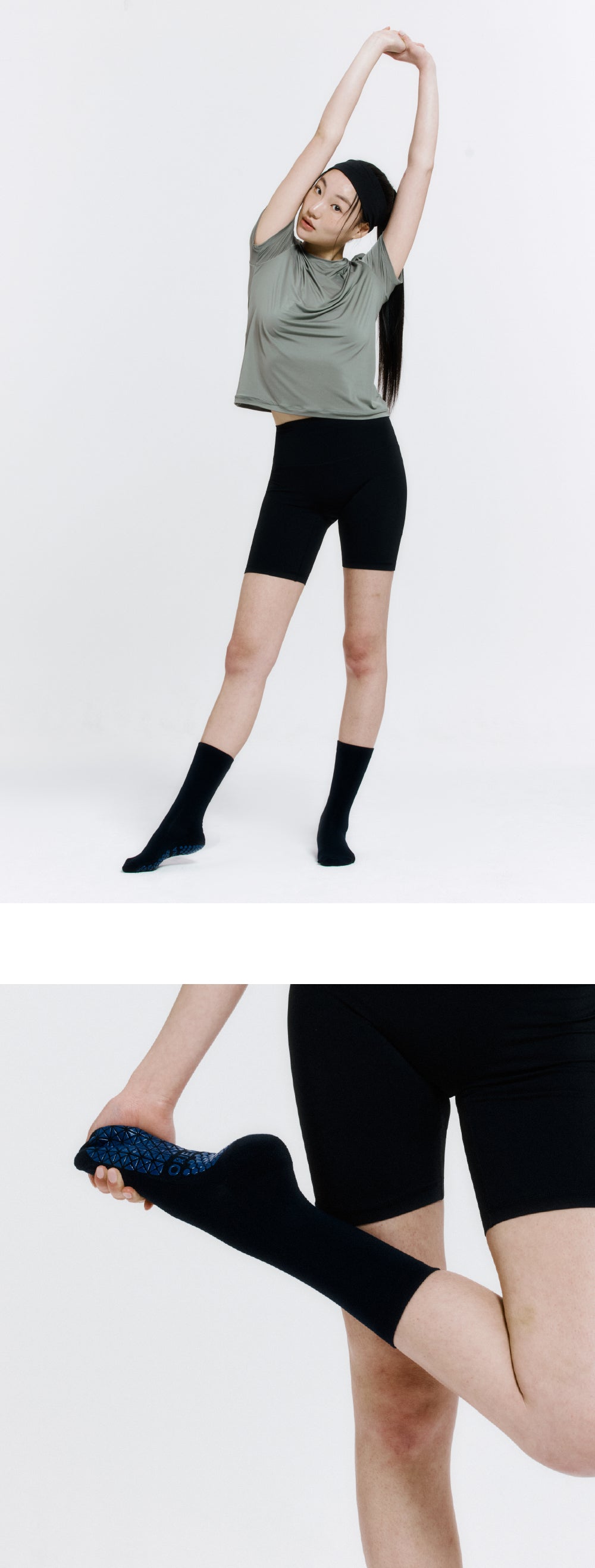 防滑輕薄中筒襪 ProGrip™ 海軍藍色 (Middle Socks ProGrip Navy)