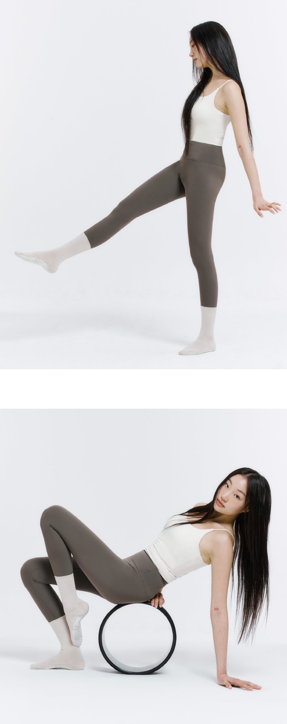 防滑輕薄中筒襪 ProGrip™ 米色 (Middle Socks ProGrip Beige)