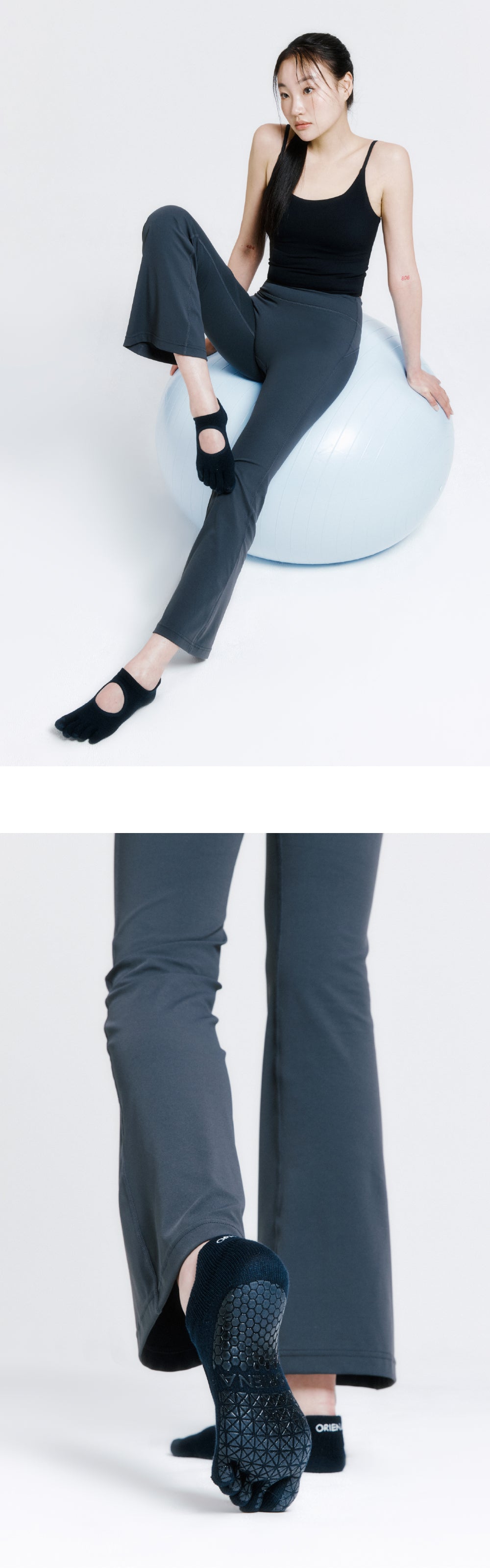 防滑五指襪 ProGrip™ 深夜黑色 (Full Toe Socks ProGrip Midnight Black)