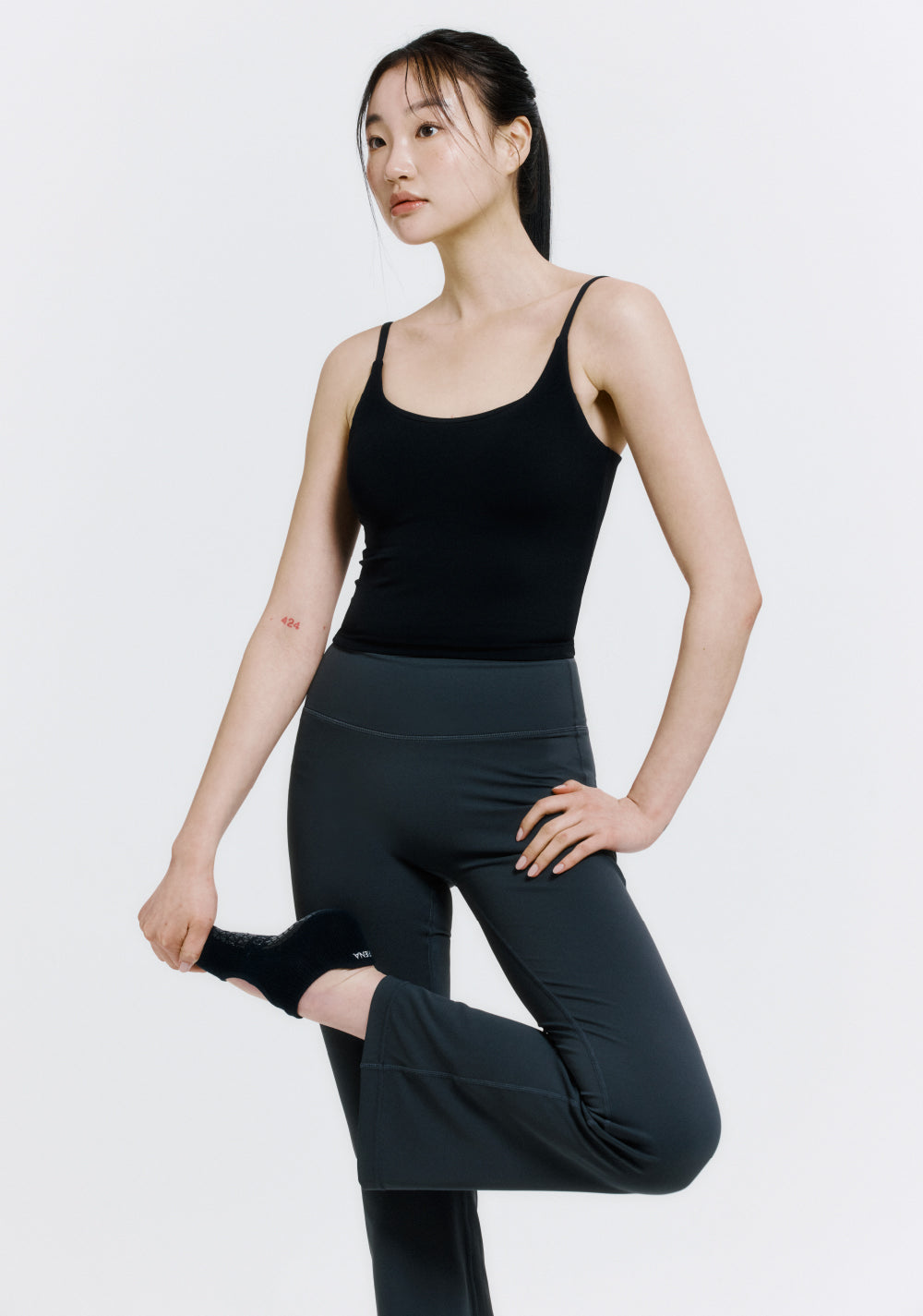 防滑五指襪 ProGrip™ 深夜黑色 (Full Toe Socks ProGrip Midnight Black)