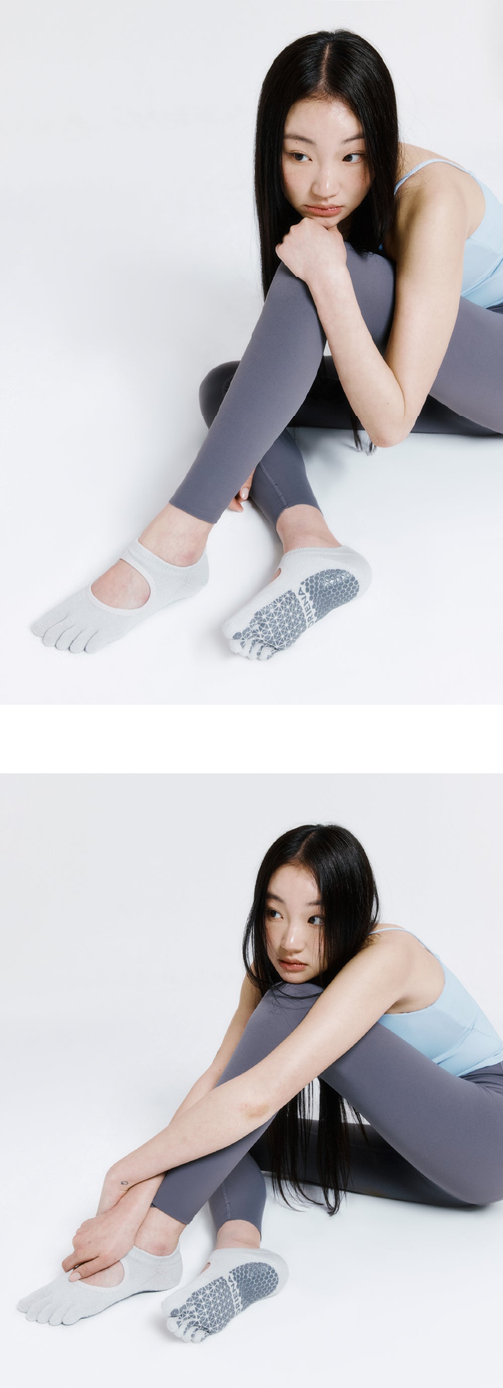 防滑五指襪 ProGrip™ 淺灰色 (Full Toe Socks ProGrip Light Grey)