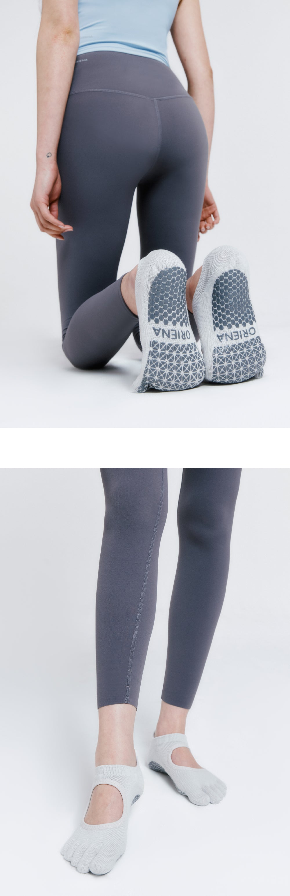 防滑五指襪 ProGrip™ 淺灰色 (Full Toe Socks ProGrip Light Grey)