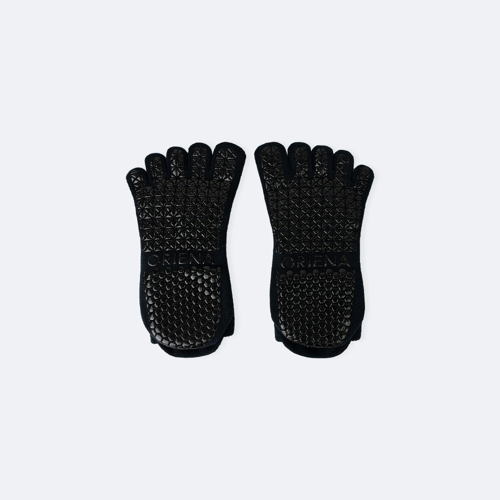 防滑五指襪 ProGrip™ 深夜黑色 (Full Toe Socks ProGrip Midnight Black)