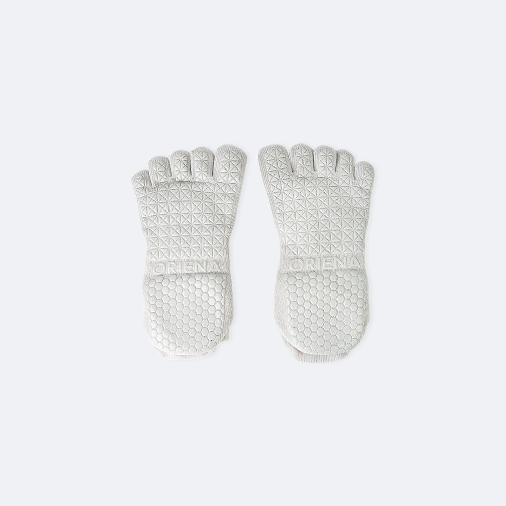 防滑五指襪 ProGrip™ 淺灰色 (Full Toe Socks ProGrip Light Grey)