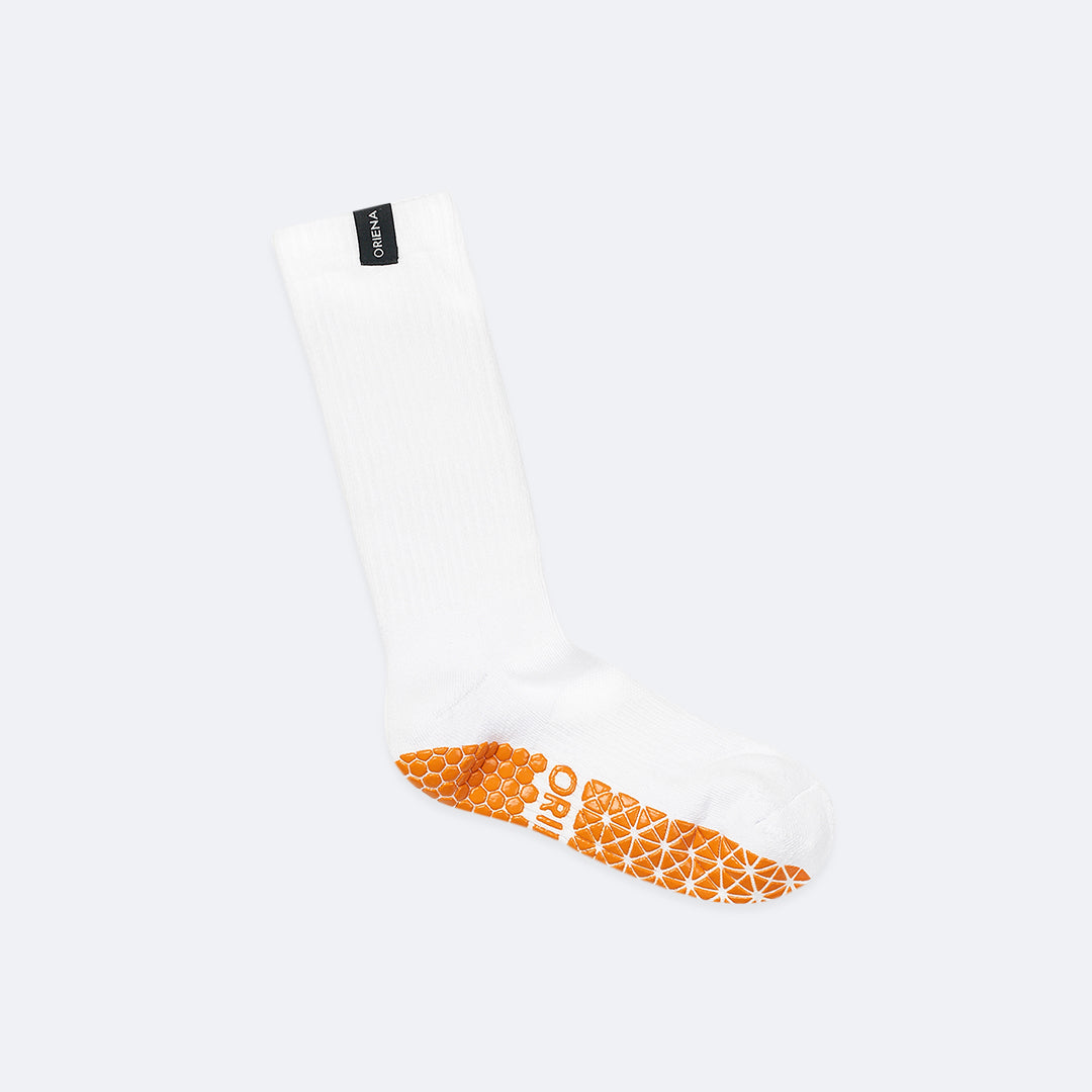防滑中筒襪 ProGrip™ 白色 (Crew Socks ProGrip White)