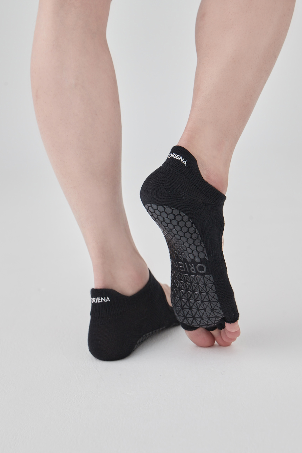 防滑露趾襪 ProGrip™ 黑色 (Half Toe Socks ProGrip Black)