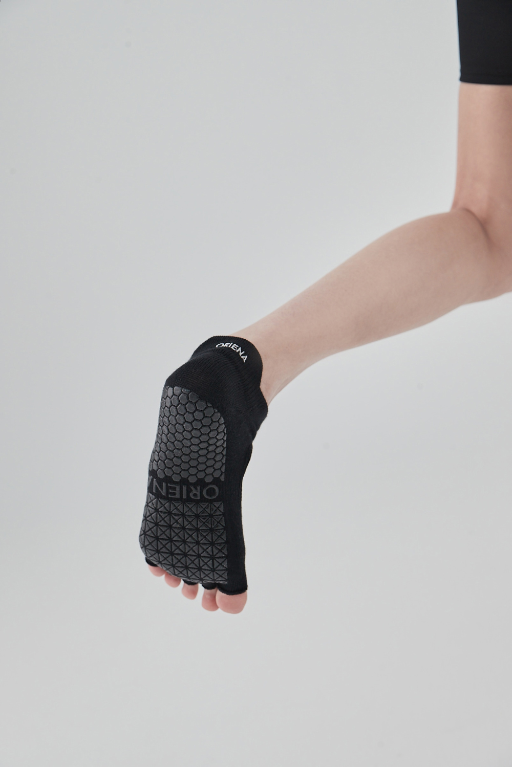 防滑露趾襪 ProGrip™ 黑色 (Half Toe Socks ProGrip Black)